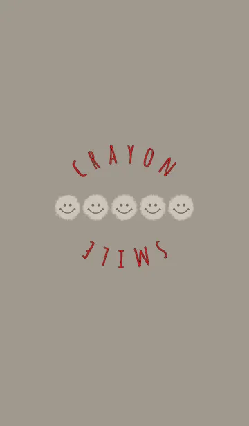 [LINE着せ替え] クレヨン ベージュ1 / スマイルの画像1