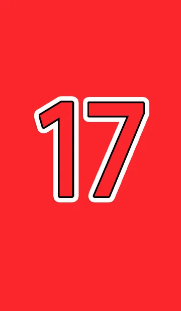 [LINE着せ替え] Number*17 with Redの画像1