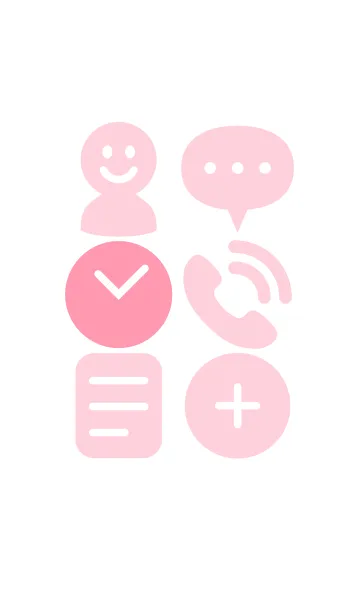 [LINE着せ替え] シンプル大きいサイズ(ピンク)の画像1