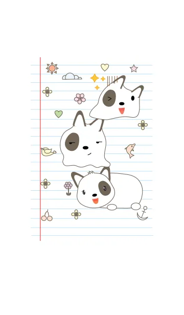 [LINE着せ替え] Cute dog theme v.2 (JP)の画像1