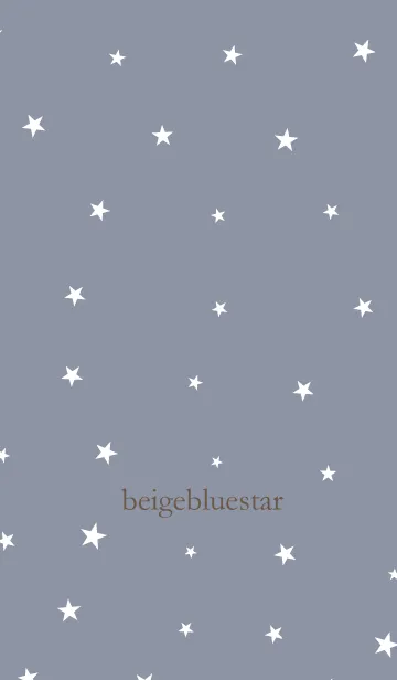 [LINE着せ替え] ベージュブルーと星の画像1