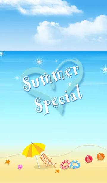 楽しみの夏、海＆ビーチのLINE着せ替え