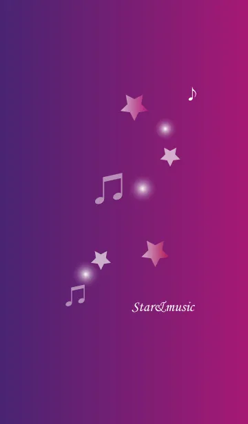 [LINE着せ替え] Star＆music fantasy purpleの画像1