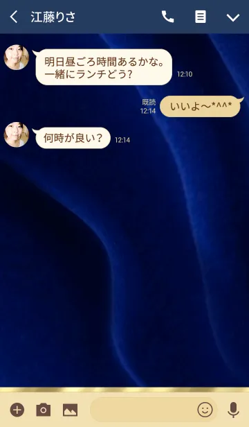 [LINE着せ替え] プレミアム ネイビー～高級なベルベット～の画像3