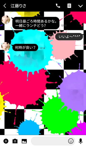 [LINE着せ替え] チェッカー＆スプラッシュの画像3