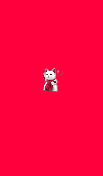 [LINE着せ替え] Kim Lucky Cat Redの画像1