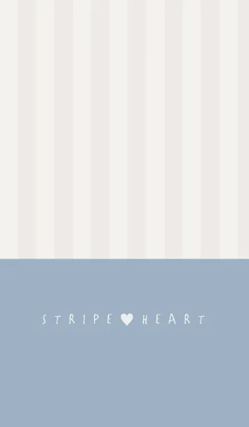 [LINE着せ替え] STRIPE＆HEART NATURAL BLUEの画像1