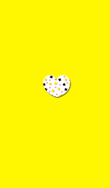 [LINE着せ替え] ラッキートランプイエローハートの画像1