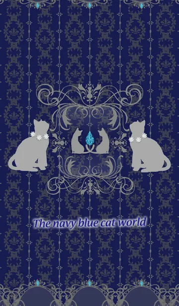 [LINE着せ替え] The navy blue cat worldの画像1