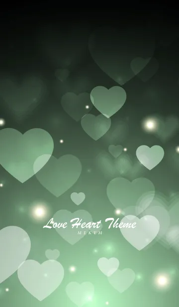 [LINE着せ替え] Love Heart Theme -GREEN WHITE-の画像1