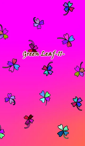 [LINE着せ替え] Green Leaf-11- Pinkの画像1