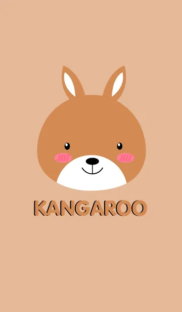 [LINE着せ替え] Simple Cute Face Kangaroo Theme(jp)の画像1