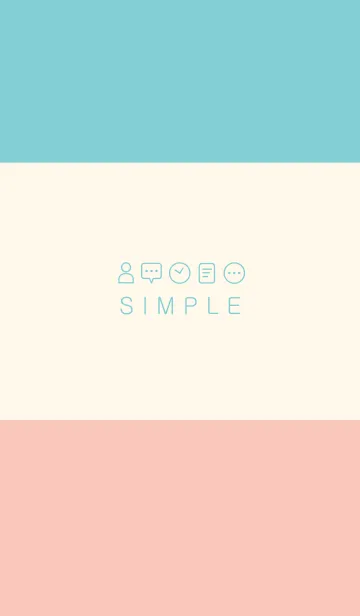 [LINE着せ替え] シンプル(ピンク グリーン) Ver.3の画像1