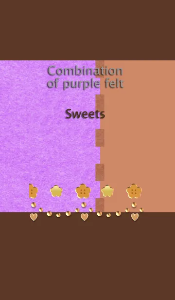 [LINE着せ替え] 紫のフェルトの組み合わせ(お菓子)の画像1