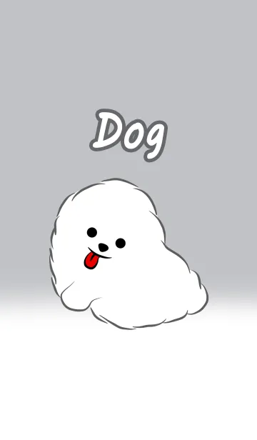 [LINE着せ替え] かわいい白い子犬の画像1
