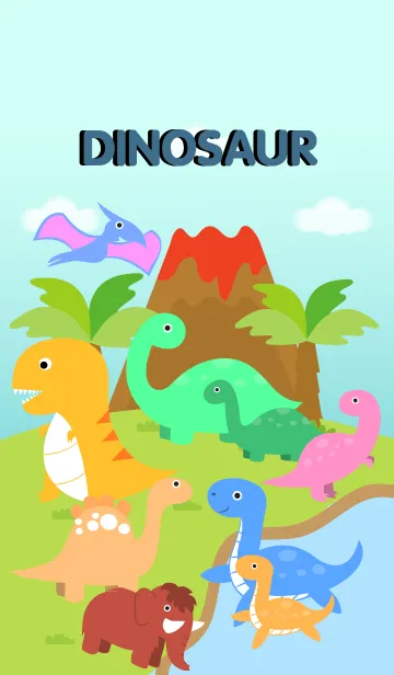 [LINE着せ替え] Cute Dinosaur World Theme(jp)の画像1