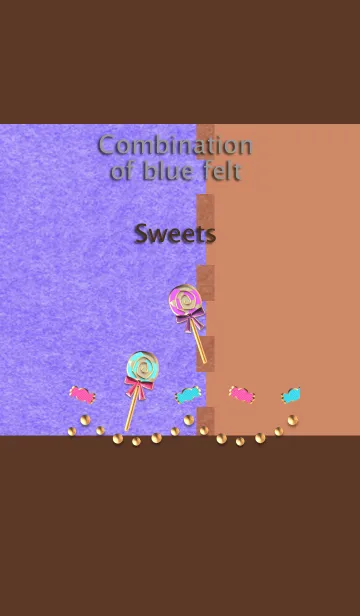 [LINE着せ替え] 青のフェルトの組み合わせ(お菓子)の画像1