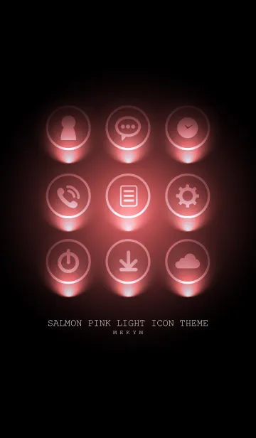 [LINE着せ替え] SALMON PINK LIGHT ICON THEME 2の画像1