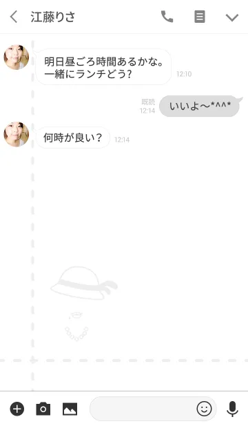 [LINE着せ替え] lady Whiteの画像3