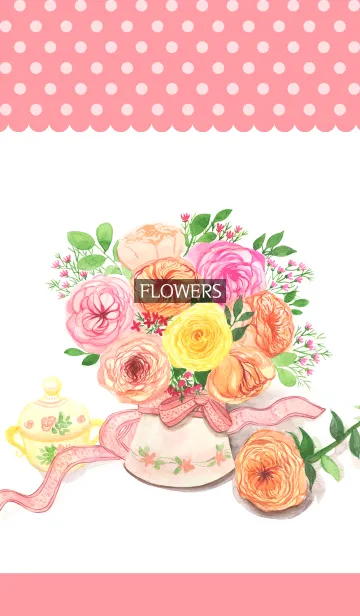 [LINE着せ替え] water color flowers_433の画像1