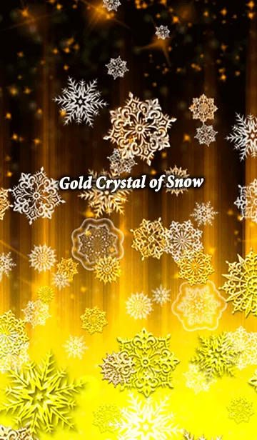 [LINE着せ替え] 金色の雪の結晶の画像1