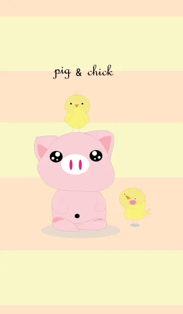 [LINE着せ替え] pig and chick 1の画像1