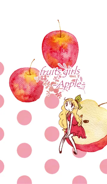 [LINE着せ替え] fruits girls-Apple-の画像1
