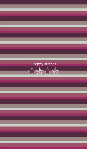 [LINE着せ替え] プレッピーボーダー -Pink-の画像1