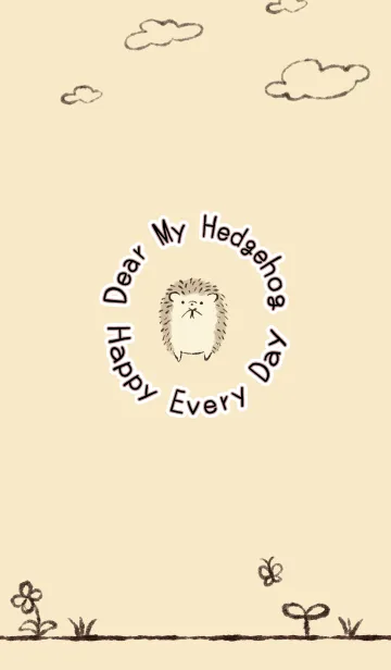 [LINE着せ替え] Dear My Hedgehog (beige)の画像1