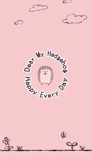 [LINE着せ替え] Dear My Hedgehog (pink)の画像1