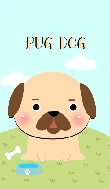 [LINE着せ替え] Cute Pug Dog Theme Vr.2(jp)の画像1
