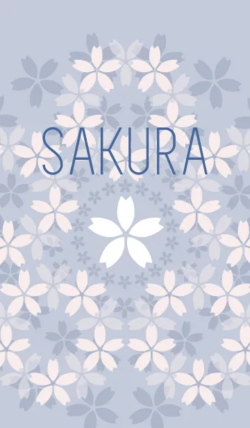 [LINE着せ替え] SAKURA2018 - BLUEの画像1