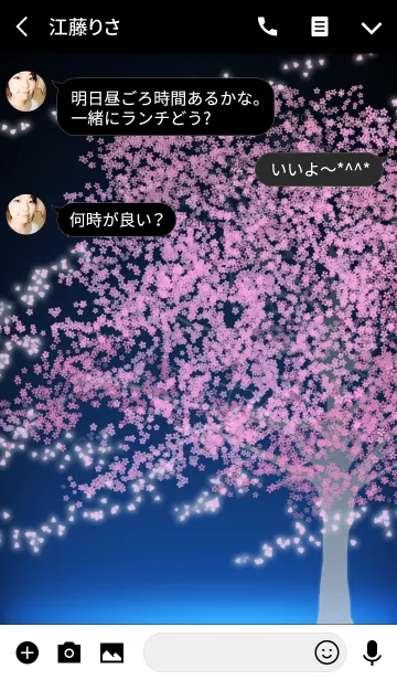 [LINE着せ替え] 夜桜.の画像3