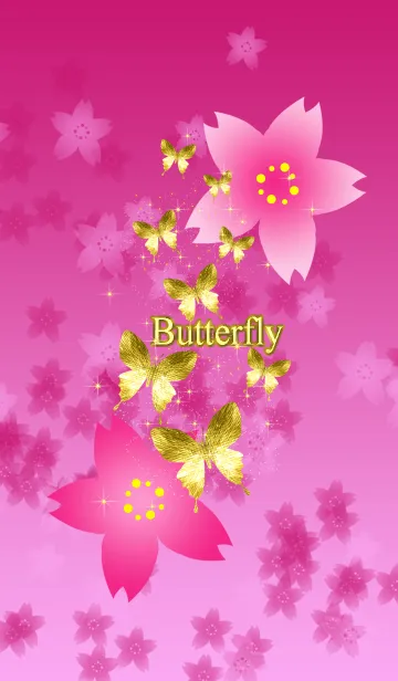 [LINE着せ替え] 八蝶*桜の画像1
