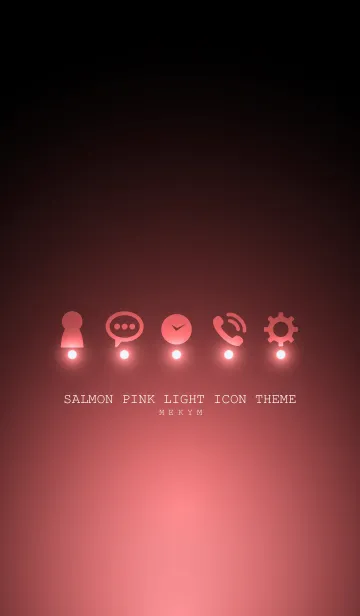 [LINE着せ替え] SALMON PINK LIGHT ICON THEMEの画像1