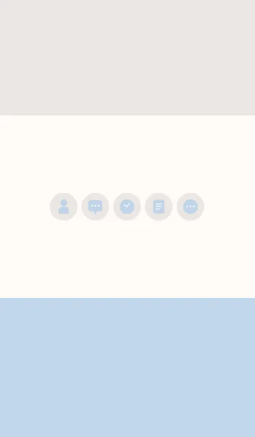 [LINE着せ替え] シンプル(ベージュ ブルー)V.6の画像1