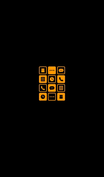 [LINE着せ替え] Icon -black and orange-の画像1