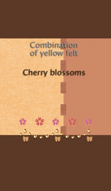[LINE着せ替え] 黄色のフェルトの組み合わせ(桜)の画像1