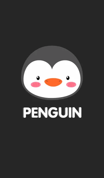 [LINE着せ替え] Simple Cute Face Penguin Theme(jp)の画像1