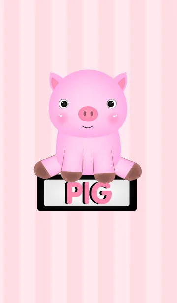 [LINE着せ替え] Simple Cute Baby Pig Theme(jp)の画像1