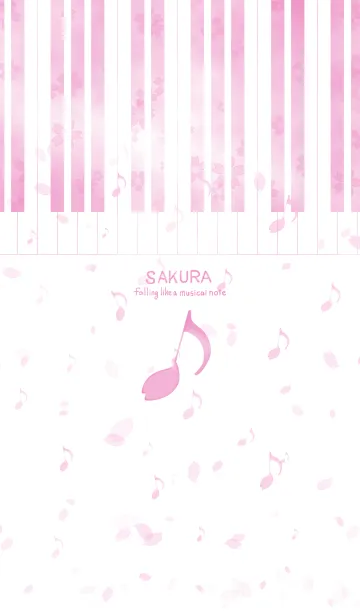 [LINE着せ替え] SAKURA ~ Falling like a musical note ~の画像1
