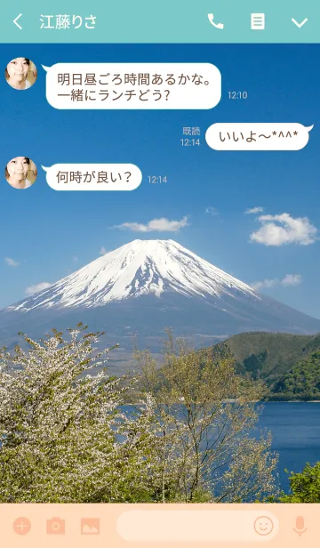 [LINE着せ替え] 春の富士の画像3