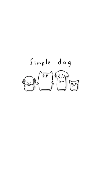 [LINE着せ替え] シンプル 犬の画像1