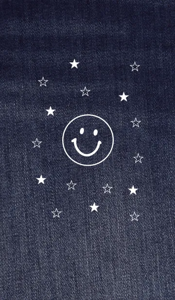 [LINE着せ替え] すまいる-デニム星-の画像1