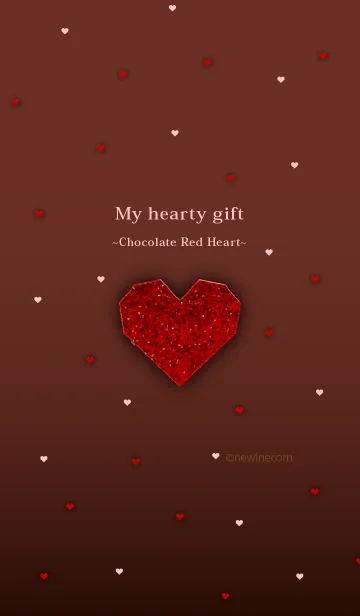 [LINE着せ替え] チョコレート レッド ハートの贈り物の画像1