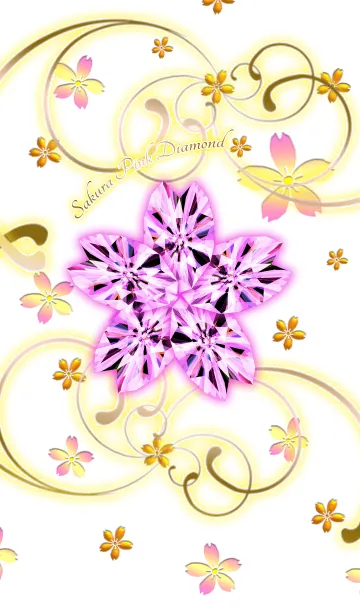 [LINE着せ替え] 桜ジュエリー_ピンクダイヤWの画像1