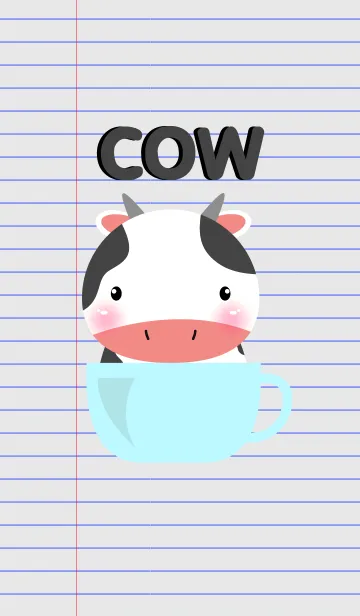 [LINE着せ替え] Cute Cow Theme Vr.2(jp)の画像1