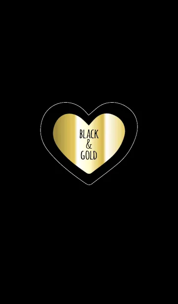 [LINE着せ替え] ブラック＆ゴールド(2色)/ラインハートの画像1