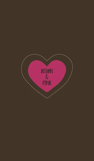 [LINE着せ替え] ブラウン＆ピンク(バイカラー)/ラインハートの画像1