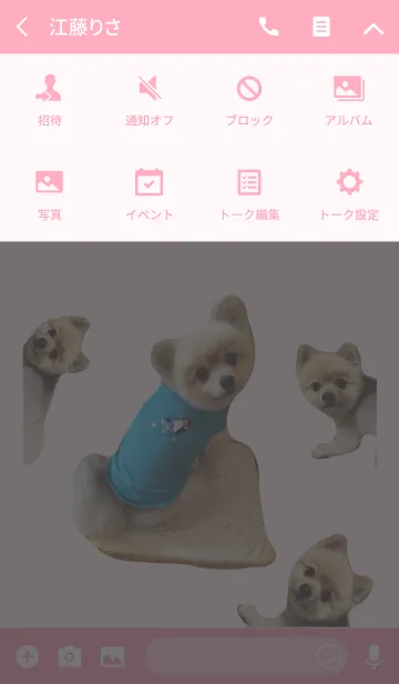 [LINE着せ替え] かわいいポメラニアンしんちゃん6の画像4